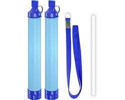 PREMORA 2 Stuks | Waterfilter Survival | Draagbare Waterfilter Outdoor, Kamperen & Noodpakket | Osmose Water | Waterzuivering Goed Voor 1500 Liter Schoon Drinkwater | Kampeer Accessoires