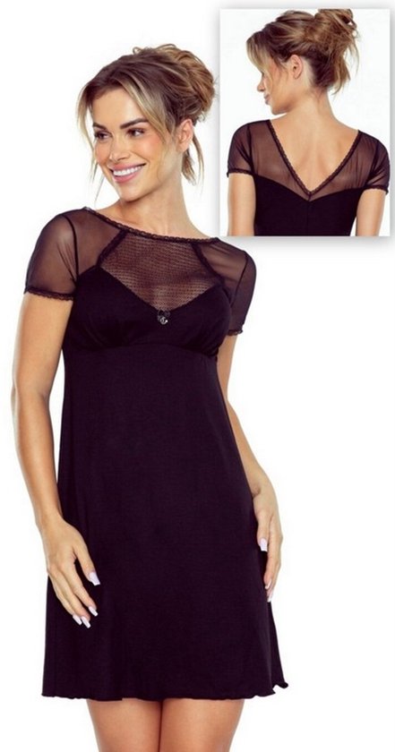 Eldar Anika viscose mooie slipdress - zwart S