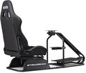 Zwarte GTRacer 2.0 cockpit met verstelbare stoel en pedaalsteun. Elektronica niet inbegrepen.