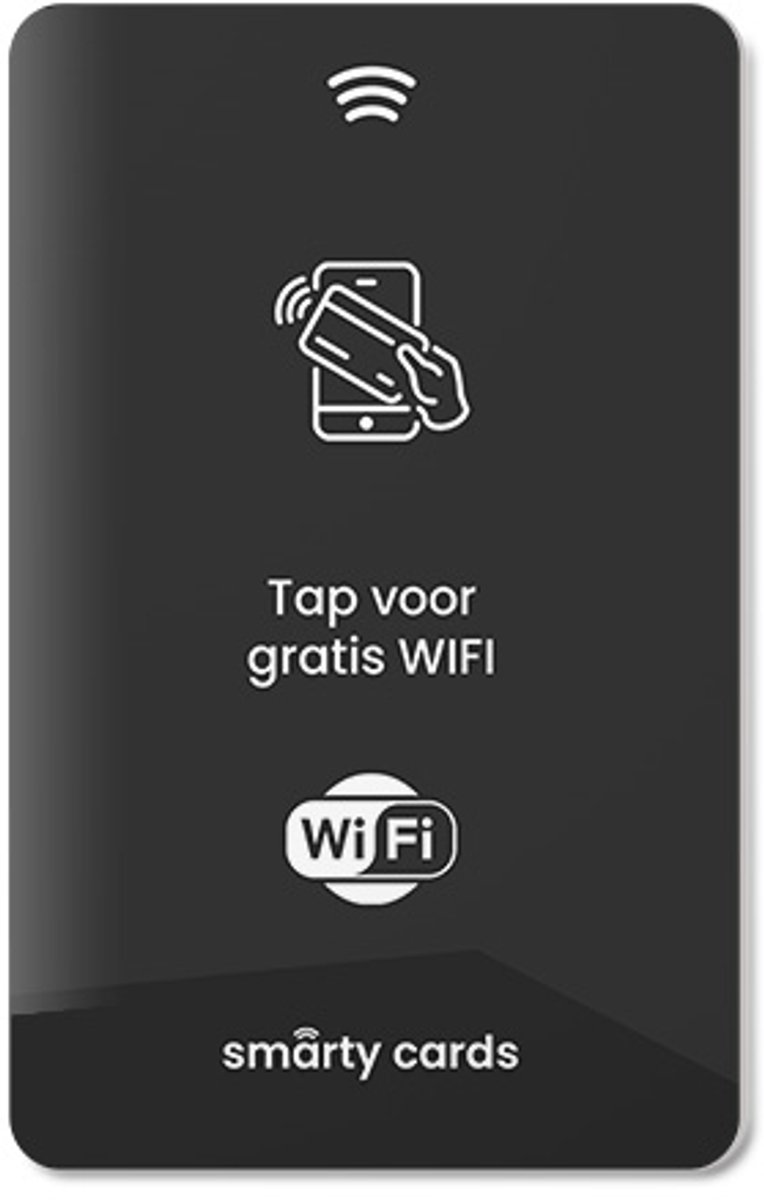 Smarty Cards Zwart - Wifi Kaart - NFC - Zwart - Direct Online