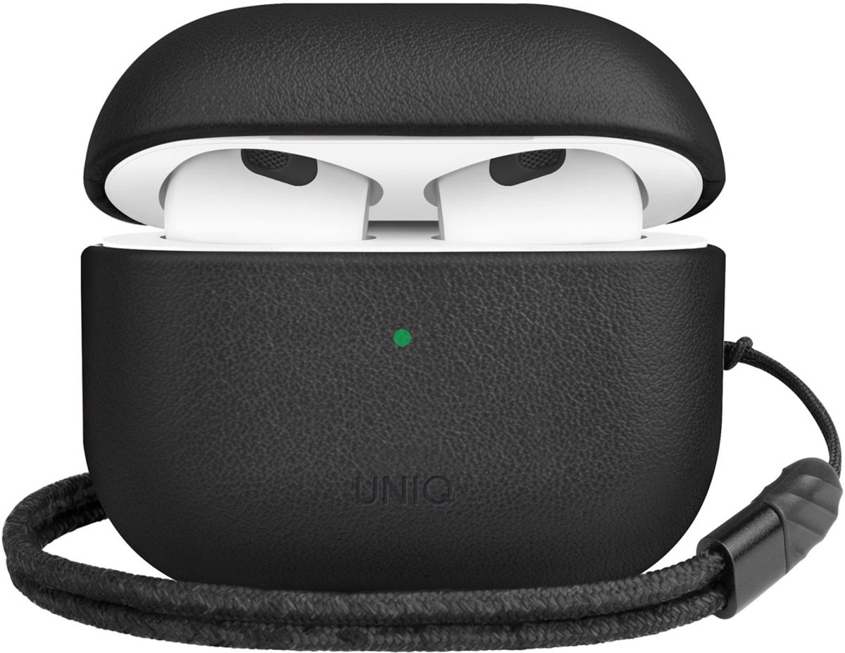 Uniq Terra Echt Lederen Case voor de Apple AirPods 3 (2021) - Dallas Black