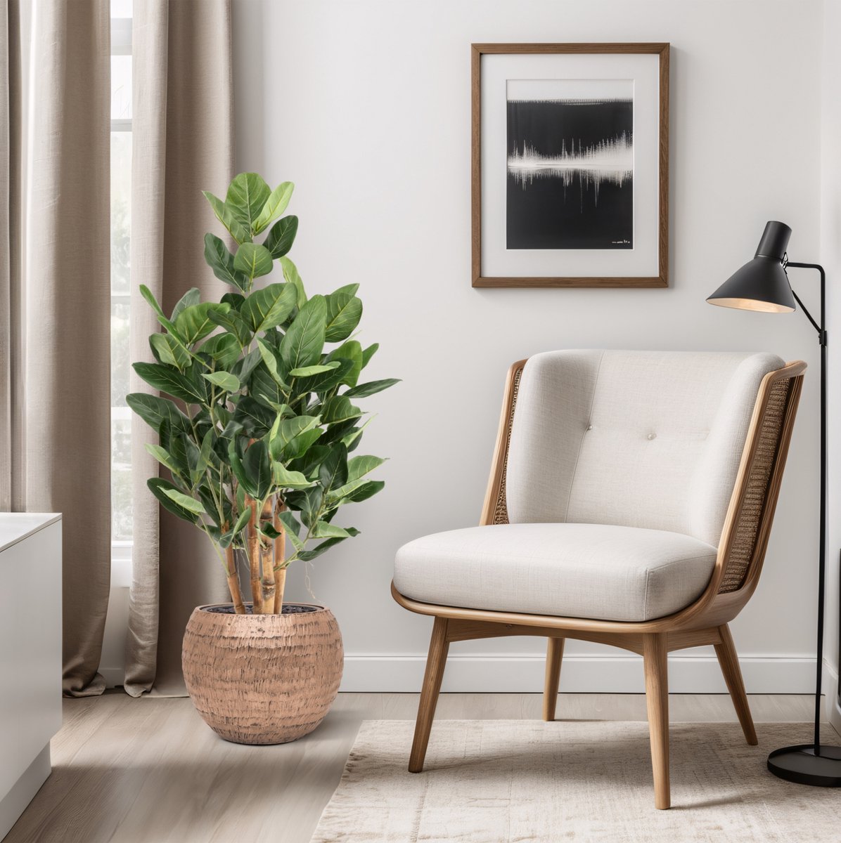 maxifleur Kunstplanten Ficus Audrey Kunstboom Deluxe 120cm Groen