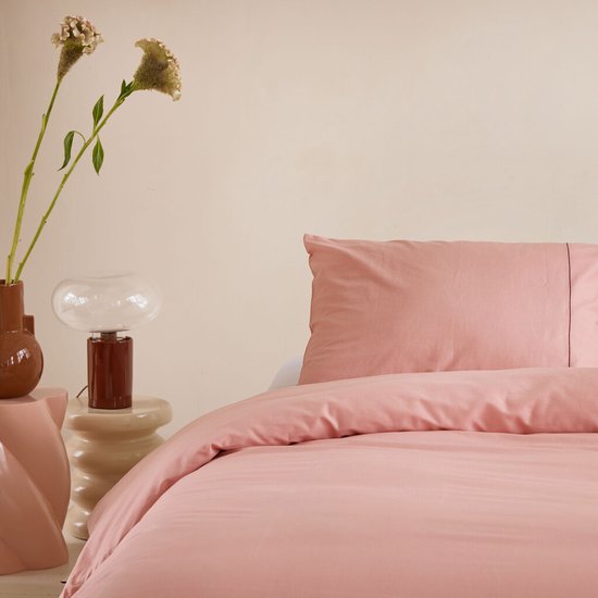 Walra Dekbedovertrek Remade Uni Essence - 240x220 - 100% katoen - Roze