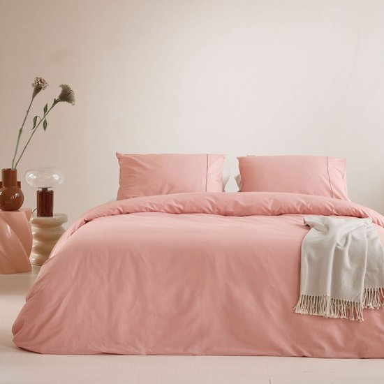 Walra Dekbedovertrek Remade Uni Essence - 240x220 - 100% katoen - Roze van Walra — afbeelding 3