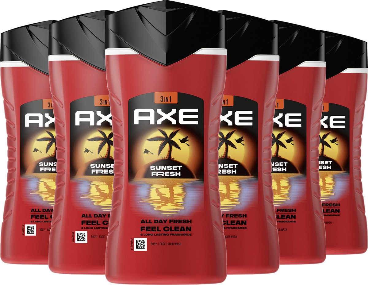 Axe Sunset Fresh 3-in-1 douchegel - 6 x 250 ml