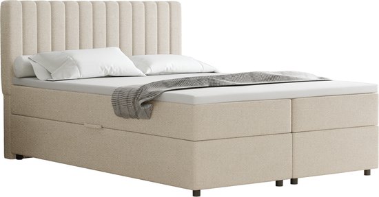 EVEREST boxspring bed 140 x 200 cm tweepersoonsbed met - €598,49