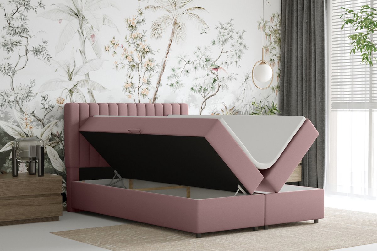 BOXBED Everest Boxspring 140 x 200 cm met Bonell-matras en - afbeelding 2