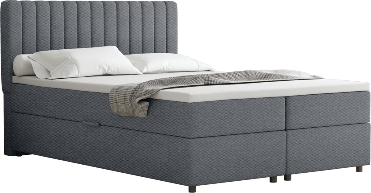 BOXBED Everest 140 x 200 cm tweepersoons met hoogwaardige Bonell-matras en topper