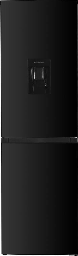 Exquisit KGC245-80-NF-W-040DB - Koel-vriescombinatie - Waterdispenser - 5 Jaar Garantie - 245 Liter - No-Frost - D label- Zwart