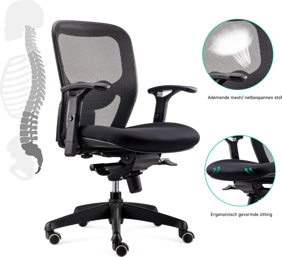 BENS 803-Bsc-3 - Ergonomische Bureaustoel thumbnail 6