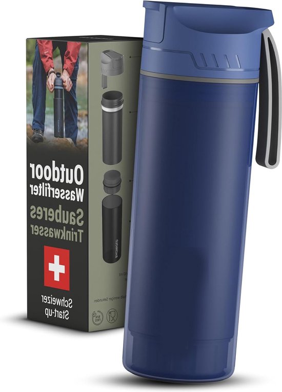 Bachgold® Filterfles voor niet-drinkbaar water [650 ml] met