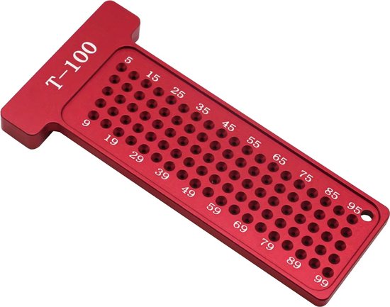 DW4Trading Outil de marquage de précision en T équerre 100 mm métrique - Outil de mesure en aluminium