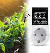 Bol.com Stopcontact Temperatuurregelaar Sensor Waterdicht Digitaal - Slimme Thermostaat Verwarming Broeikas Container aanbieding