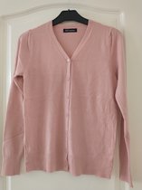 Cardigan femme Astrid cardigan court rose uni 6 boutons manches longues taille S/M cardigan