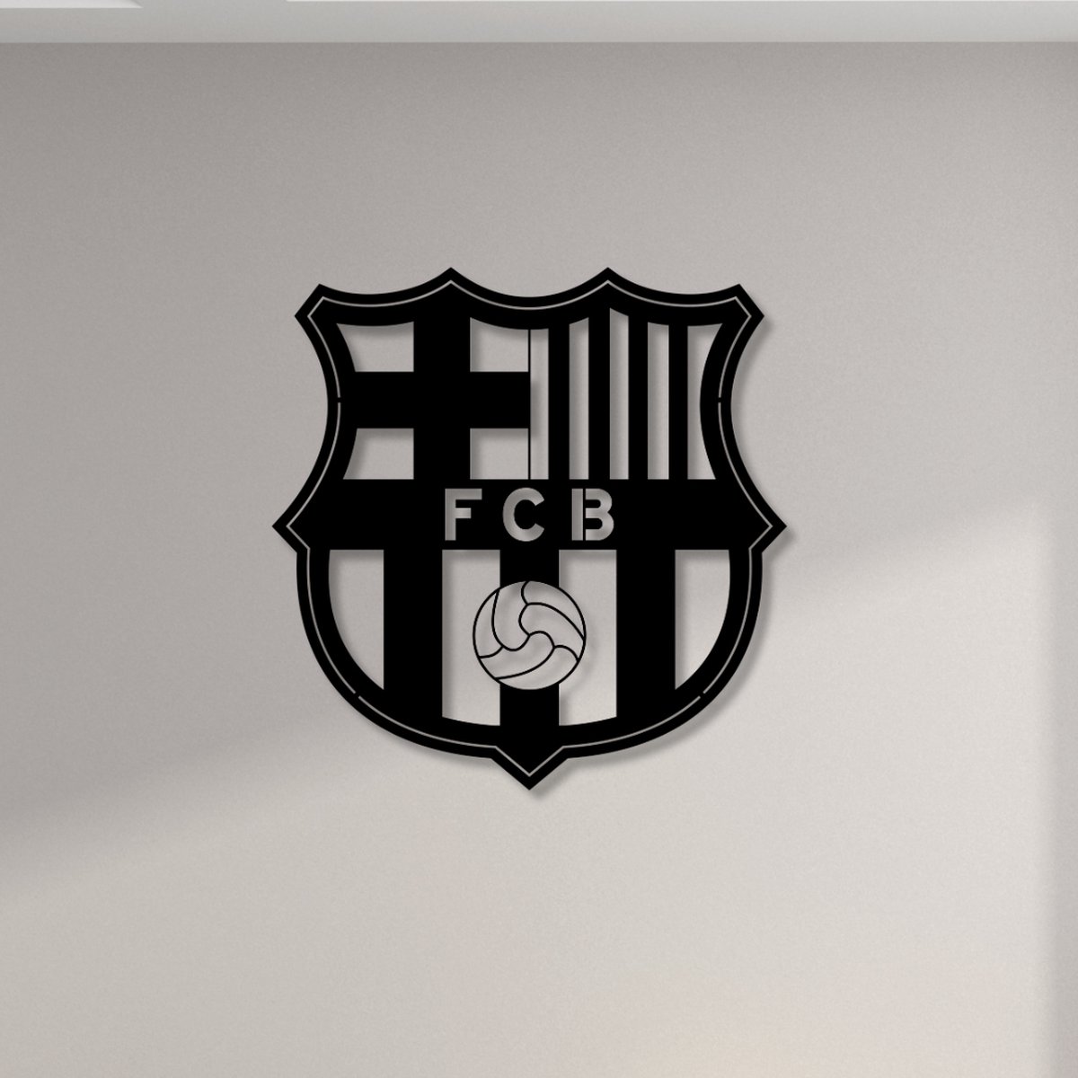 FC Barcelona Wanddecoratie – Iconisch Clublogo – Hoogwaardige Stalen Afwerking