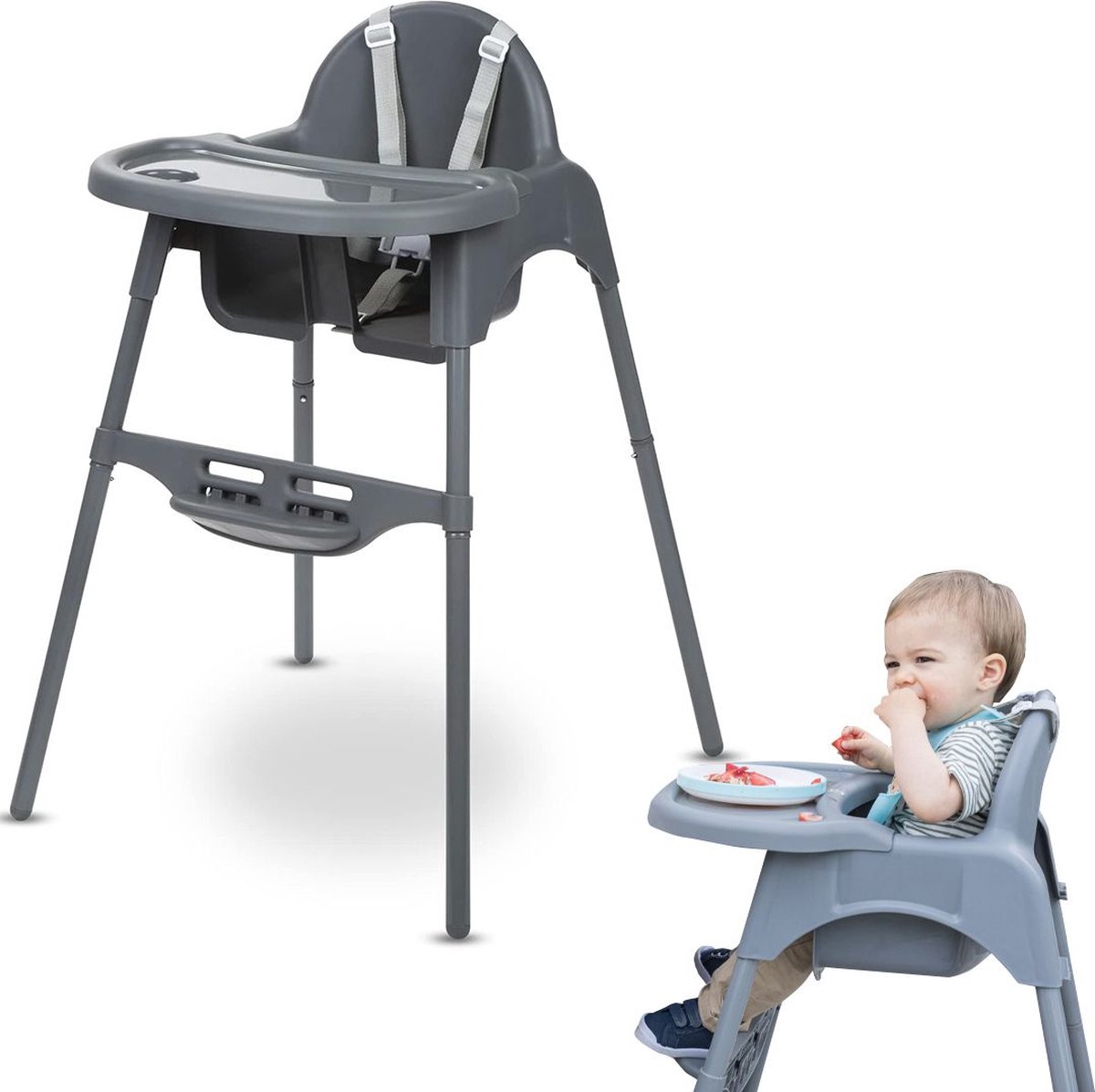 VELTRR® Kinderzetel - Eetstoel Baby 6 Maanden en Ouder - Kinder Eetstoel - Kinderstoel - Inklapbare Eetstoel