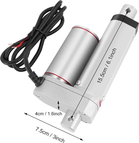 TINMAGI Actionneur à Mouvement Linéaire 100mm 1000N, Verin Électrique
