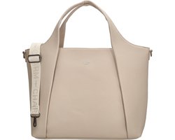 Charm London Mulberry Street Laptoptas 15,6 inch - Trendy Schoudertas - School Werk Business Tas - Beige
