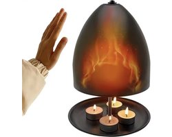 Theelicht Kachel - Theelichthouder - Kachel - Metaal - Kaarsverwarmer - Theelichtverwarmer - Theelicht - Kaars - Waxinelichtjeshouder - Waxine licht - Winter - Zomer - Terras