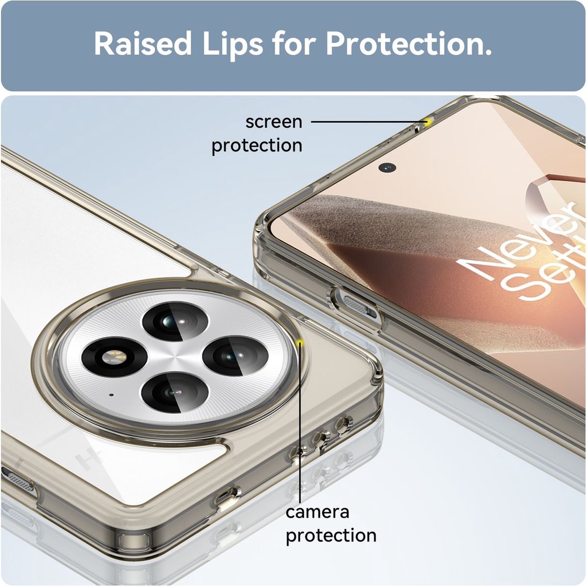 Mobigear Hoesje geschikt voor OnePlus 13 Telefoonhoesje Hardcase | Mobigear Crystal Backcover | 13 Case | Back Cover - Grijs