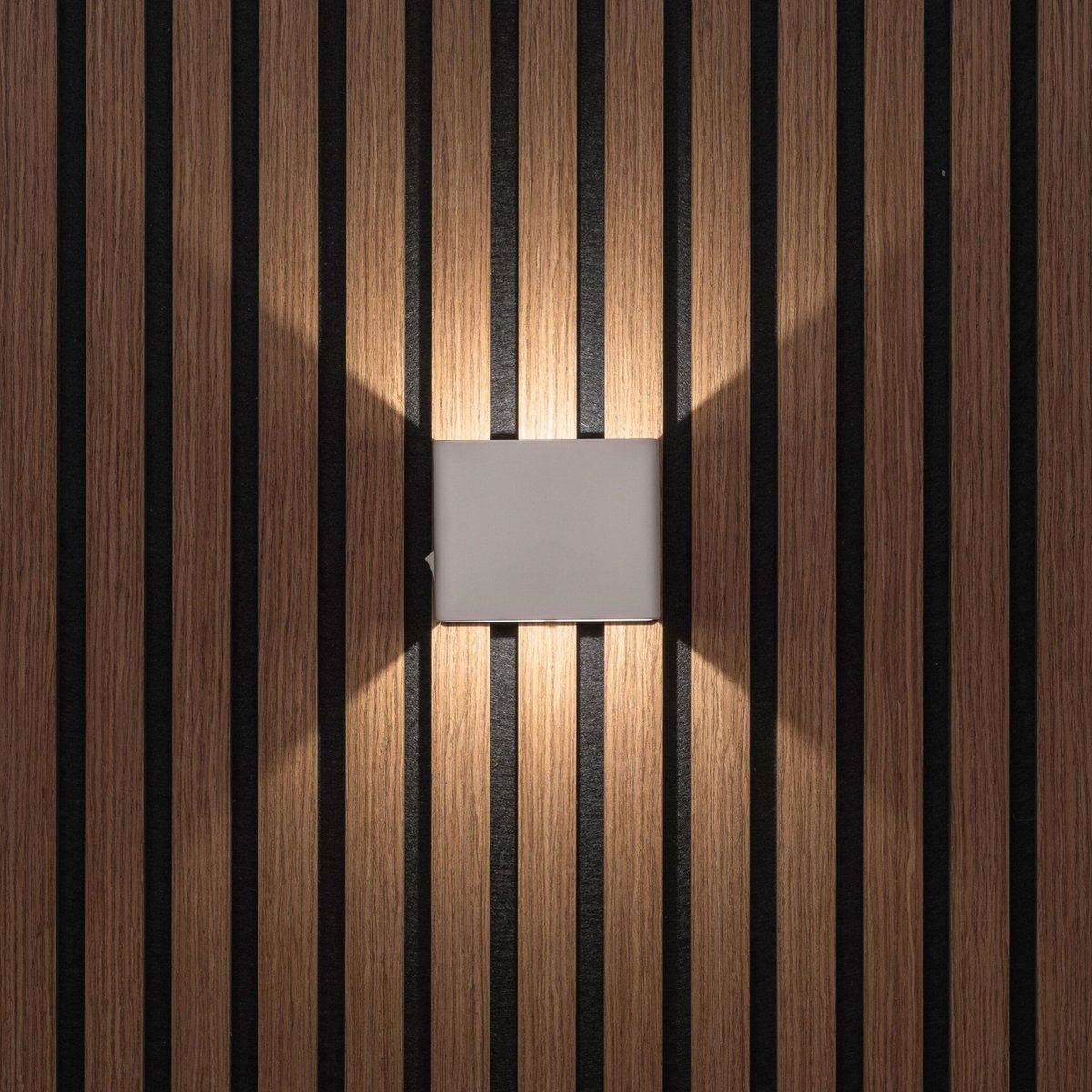 Akudeco – Oplaadbare wandlamp met 5200mAh accu en bewegingssensor – Vierkant – 3000k – Wit