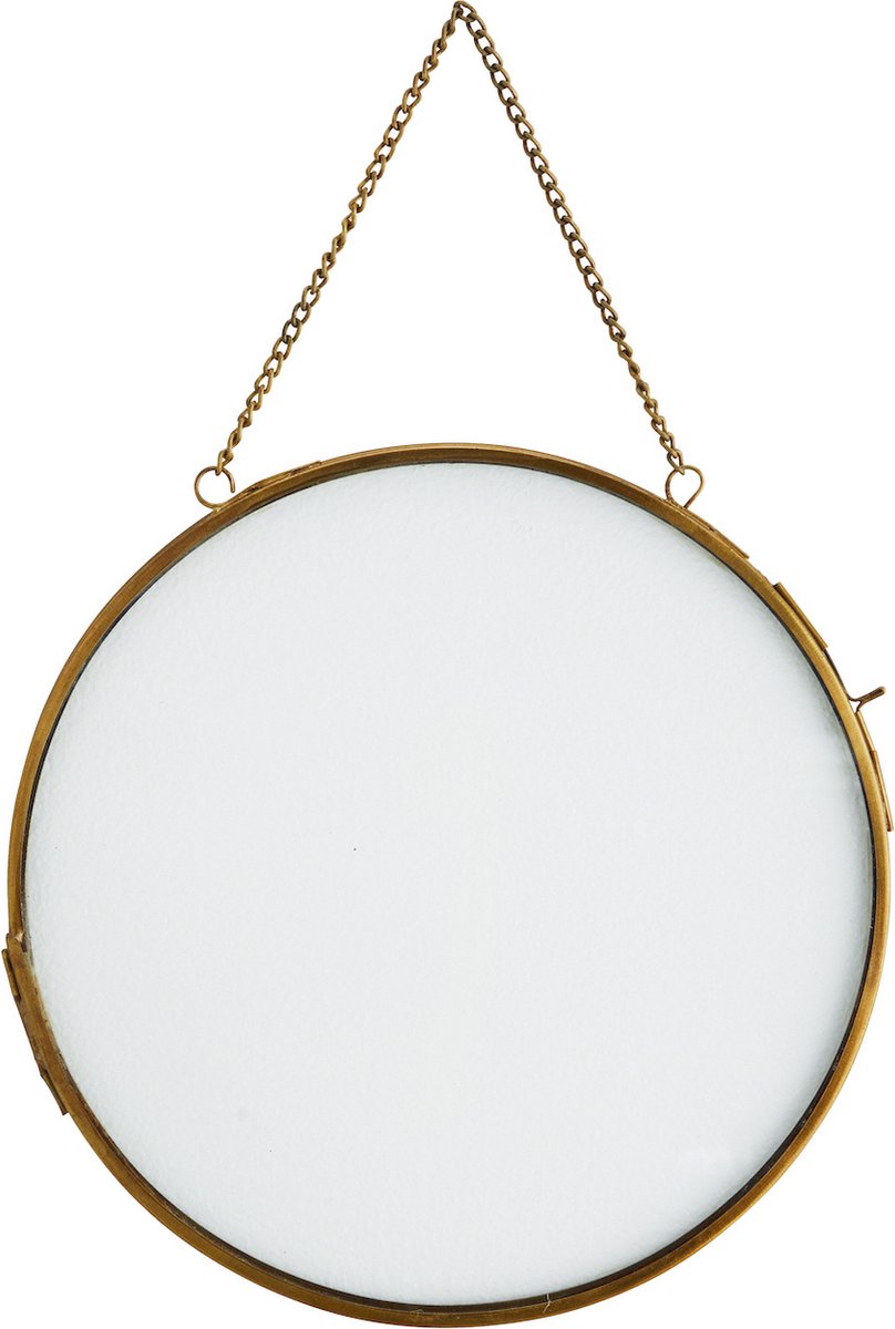 Fotolijst Rond messing metaal/glas 20cm