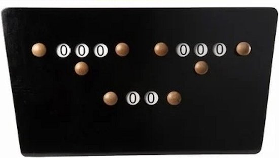 Standaard scorebord 2 spelers vlinder zwart