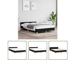 vidaXL Boxspring - Bed Frame - Bedframe zonder matras 120x200 cm stof zwart - Tweepersoonsbed - Houten Bed - Zitzijdig Bed