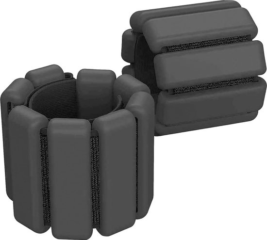 Foto: Solfit polsgewichten enkelgewichten wrist weights ankle weights handgewichten gewichtsmanchetten fitness krachttraining 450 gram 2 stuks zwart fitilift