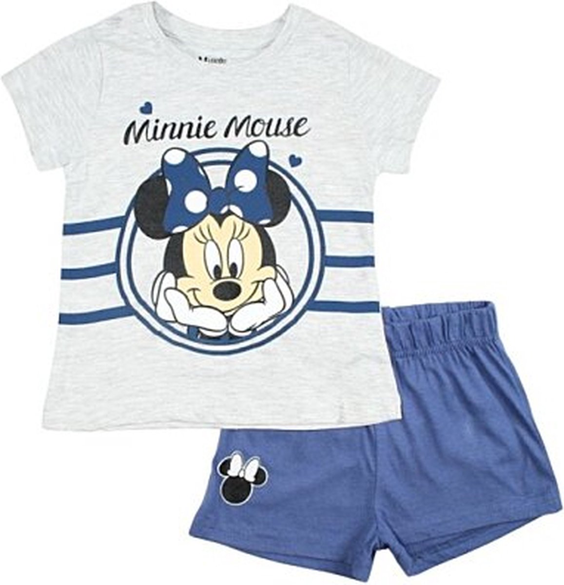 Disney Minnie Mouse Shortama - Blauw - Pyjama - Katoen wit