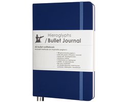 Hieroglyphs Bullet Journal - A5 Notitieboek - 100 Grams Papier - Hardcover Notebook Dotted - met Handleiding en Inspiratie - Nederlands - Shades of Blue Hieroglyphs Bullet Journal - A5 Notitieboek - 100 Grams Papier - Hardcover Notebook Dotted - met Handleiding en Inspiratie - Nederlands - Shades of Blue