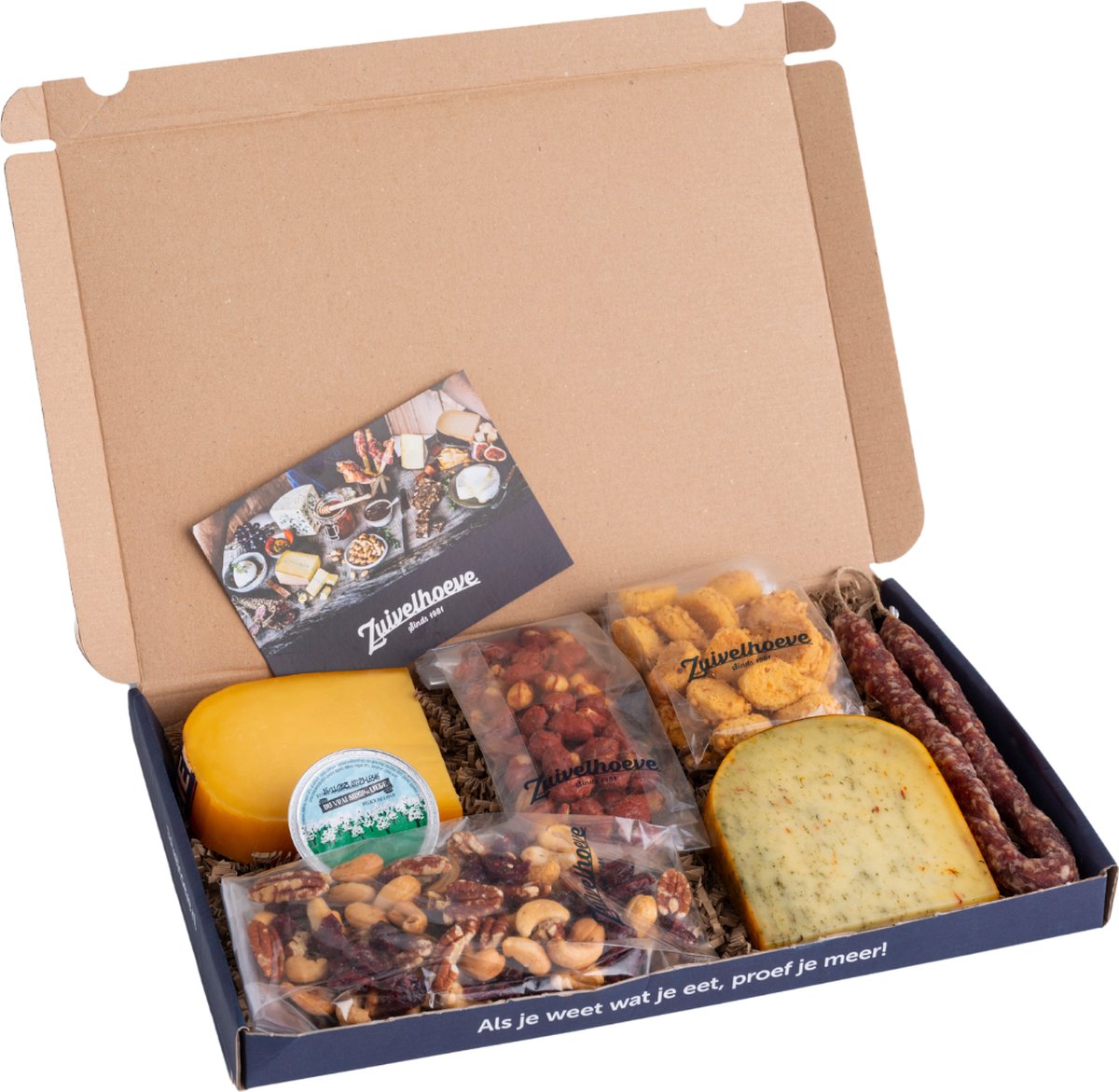 Zuivelhoeve Borrel Hollands Brievenbuspakket Borrelpakket cadeau - Borrelbox voor thuis - Snackpakket - Cadeaupakketten eten & drinken - Alles voor de Borrelplank - Altijd vers - Proef & Geniet