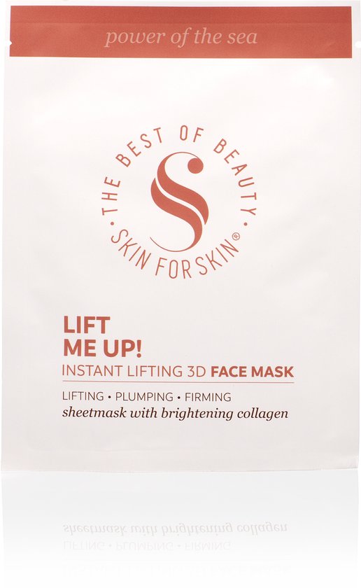 Skin for Skin - Sheetmasker Lift me up - Anti-aging collageen gezichtsmasker - Liftend masker - Ceramiden - Hydraterend - Tot 2x gebruikbaar