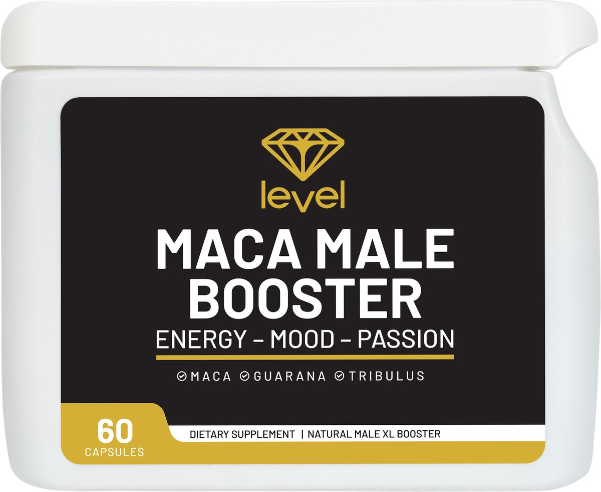 Maca Male Booster | Libido pillen voor mannen | Voedingssupplement | Energie, vitaliteit & testosteron support | 60 capsules