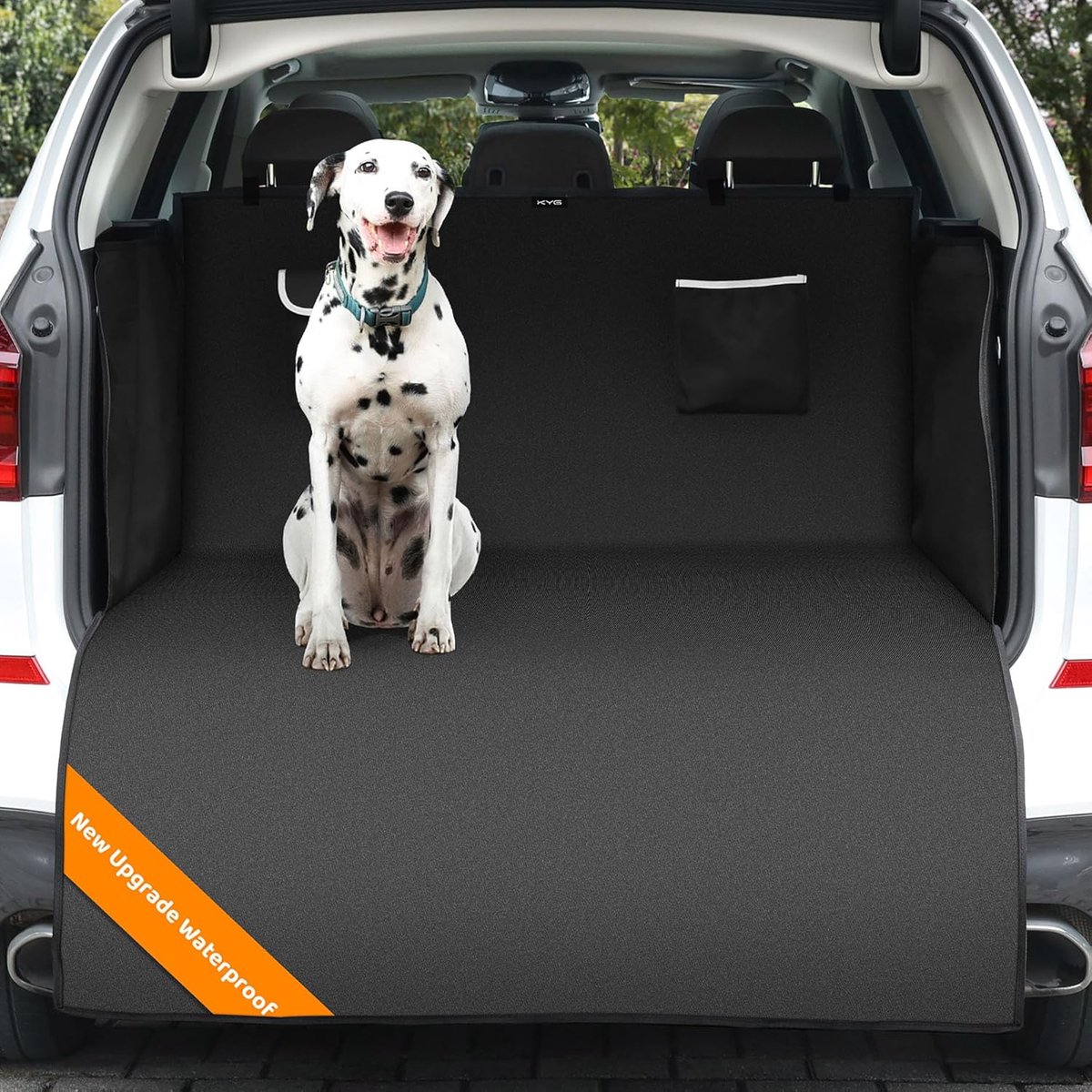 Candala Kofferbakbescherming voor honden, waterdicht, kofferbakbescherming, 2 grote zakken, antislip, voor de meeste auto’s, verlengen en uitbreiden, 185 x 115 x 48 cm