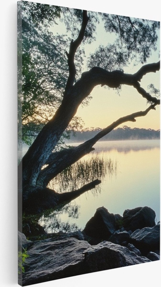 Saammp Canvas Schilderij - Natuur - Gekleurd Heelal - landschap - 40x60 - Foto op canvas - Wanddecoratie - Muurdecoratie Woonkamer - Slaapkamer decoratie - Canvas Print Multicolor