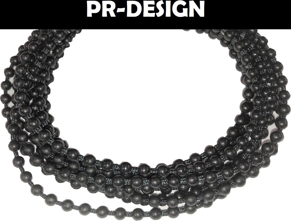 Rolgordijn ketting Kunststof 150 cm eindeloos - Zwart
