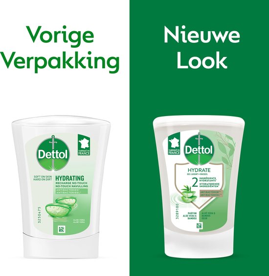 Dettol - Handzeep - Automatische Zeepdispenser - No Touch - met navulling Hydraterende Aloë Vera 250ml - Antibacterieel