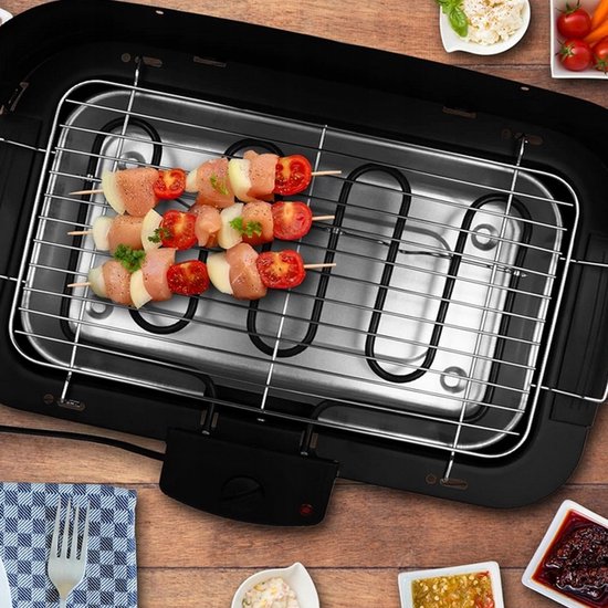 Lentz Elektrische Tafelgrill - 47 x 35 cm - Grillplaat Elektrisch - BBQ - Rookvrije Grill - Regelbare Thermostaat - 2200 W van Lentz — afbeelding 3