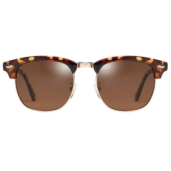 Fako Sunglasses® - Club Style Zonnebril - Polariserend - Dames - Heren - Luipaard/Goud - Bruin van Fako Sunglasses® — afbeelding 3