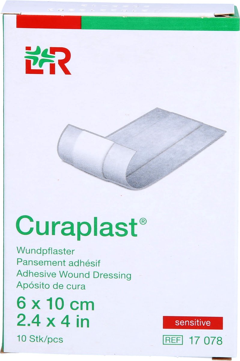 Goedkoopste Curaplast Sensitive wondpleister 10cm x 6cm 10 Stuks