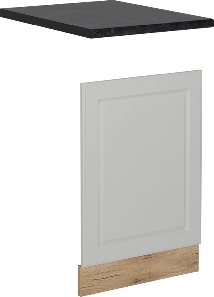 Vicco R-Line Voorpaneel vaatwasser – 45 cm, WB Antraciet Wit Landhuis