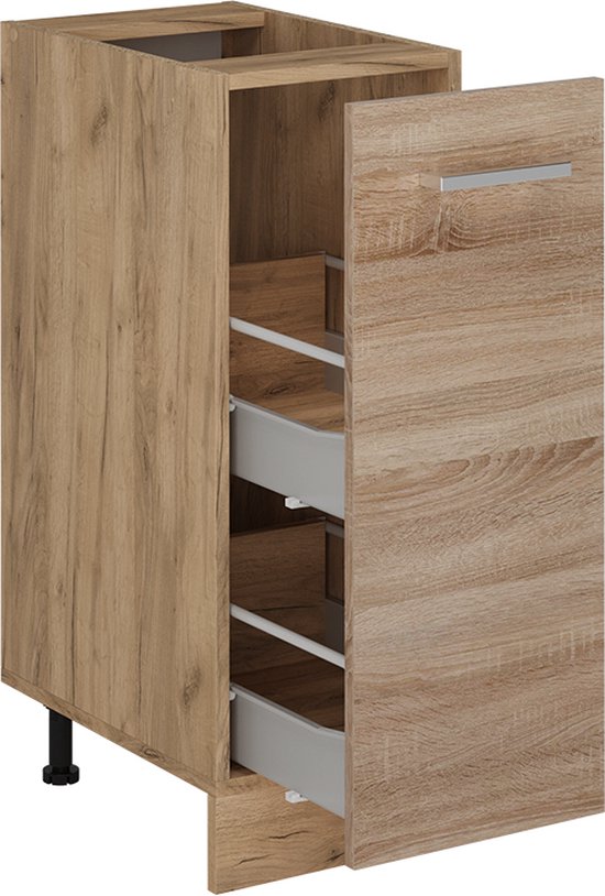 Vicco Keukenonderkast R-Line, Sonoma, 40 cm met laden, zonder werkblad Vicco Keukenonderkast R-Line, Sonoma, 40 cm met laden, zonder werkblad