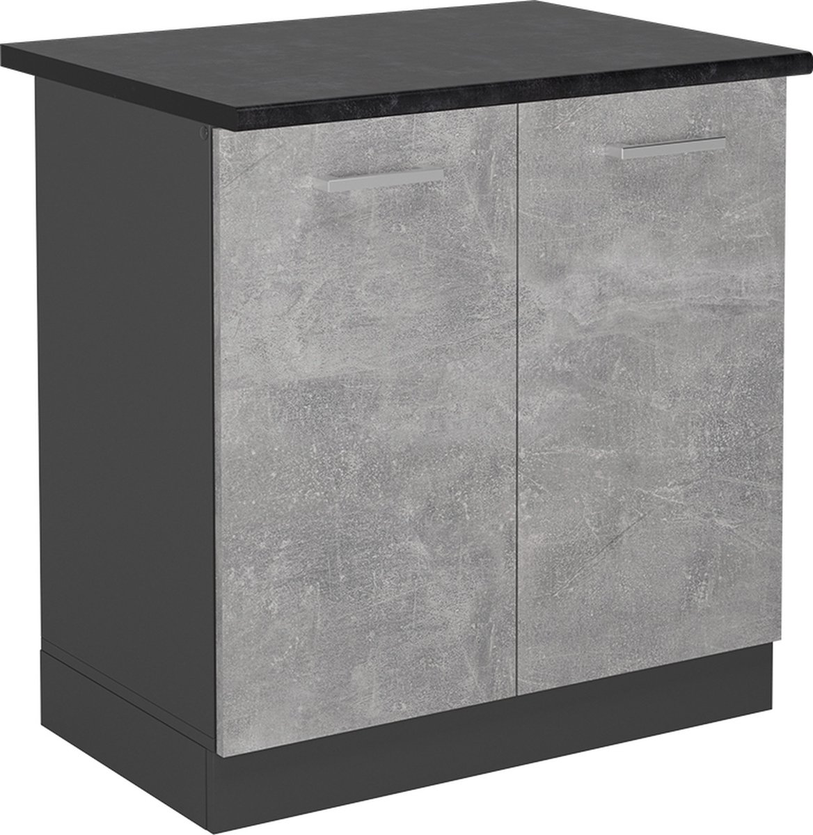 Vicco R-Line Wastafelkast – 80 cm, WB Antraciet Beton