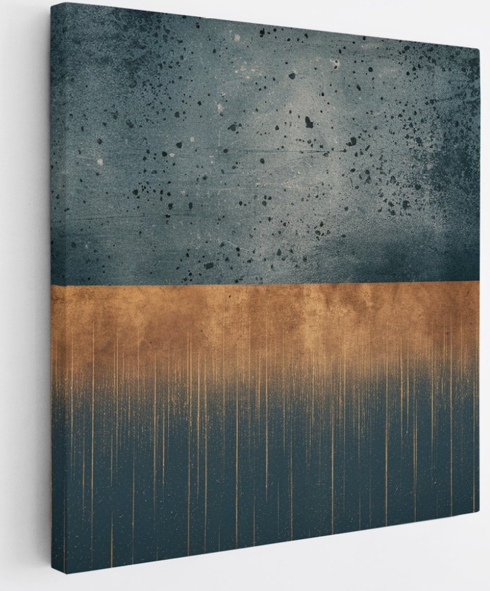 Saammp Canvas Schilderij - Roest druppels - Abstract - 100x100 - Foto op canvas - Wanddecoratie - Muurdecoratie Woonkamer - Slaapkamer decoratie - Canvas Print Multicolor