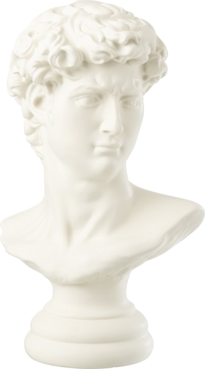 J-Line decoratie Buste david - polyresin - wit - large