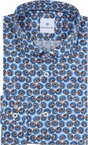 Blue Industry Overhemd Print Kobaltblauw - Maat 38 - Heren - Overhemden Casual