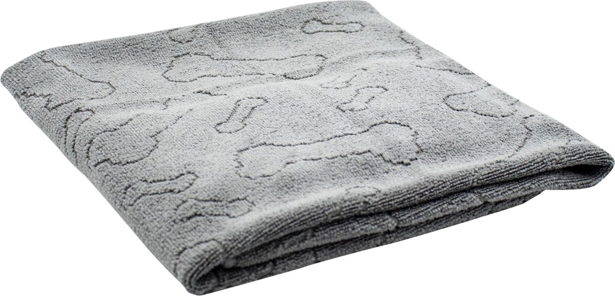 Bubimex - Microvezel Handdoek voor Huisdieren – Botpatroon - 50 x 60 cm
