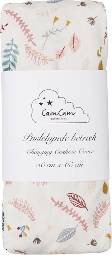 CamCam aankleedkussenhoes pressed leaves roze