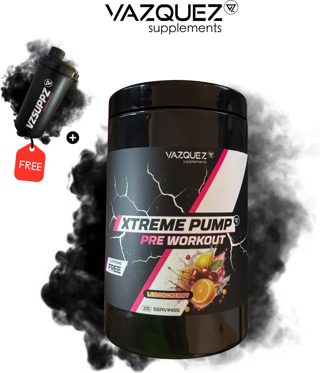 Goedkoopste Xtreme Pre Workout - Stim Free - Cherry/lemon - Caffeïne Free - Pump - Pre Workout - Cafeïne vrij - Stim free - Voor Training - L-Citrulline - Geen Cafeïne